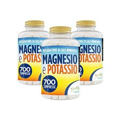 Magnesio e Potassio 2100 Compresse - Magnesio Citrato e Potassio Citrato - contro Stanchezza e Fatica Fisica, Caldo, Sali Minerali Organici Altamente Assimilabili - Fornitura di Lunga Durata (3)