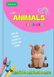 My first animals coloring book