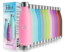 HoneyHolly Borraccia Termica 500ml, Borraccia Bambini in Acciaio Inox Thermos Bevande Calde Isolamento Bottiglia di Acqua Riutilizzabile per Sport, Scuole, Palestra, Bicicletta