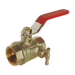 SOMATHERM FOR YOU - valvola a sfera di spurgo - doppio femminile 20/27 - manico reversibile piatto - flusso ottimale con il passaggio totale