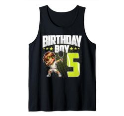 5° compleanno ragazzo tennis dabbing 5 anni bambino compleanno Canotta