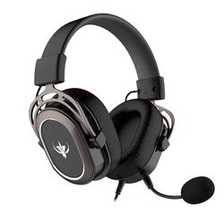 SPYCO Impulse HE-122, Auriculares Gaming, Audio 7.1, Controlador de Audio 50mm, Conector Analógico Jack 3.5mm, Micrófono Omnidireccional, Plegables, PC/Mac/Xbox One/PS4/Nintendo ‎Switch, Negro/Plata