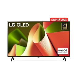 LG OLED 65'', Serie B4 2024, OLED65B46LA, Smart TV 4K, Processore α8, Dolby Vision, Dolby Atmos, 4 HDMI 2.1, Gsync, VRR, ThinQ AI, Wi-Fi, webOS 24, Telecomando puntatore, Essence Graphite