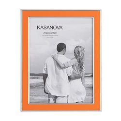 Cadre photo orange avec argent Miro Silver, photo 13 x 18 cm orange