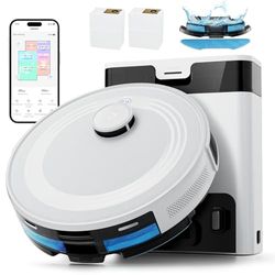 LEFANT Robot Aspirador y Fregasuelos M2 Pro, 6000Pa Succión, 140min Autonomía, Autovaciado 60 Días, Navegación dToF, Obstáculos 190° PSD, Mapeo Multinivel, Mascotas