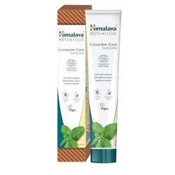 Ecocert Cosmos Natural Certified Himalaya Botanique Complete Care Herbal Toothpaste con Attivi Bio, al gusto di menta, combatte la placca, rinfresca l'alito, senza fluoro, senza glutine e SLS, 75 ml