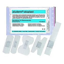 Söhngen Ricarica per dispenser di medicazioni aluderm (incl. 115 medicazioni aluderm-aluplast di varie dimensioni, pronto soccorso) 1009916