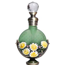 Waltz&F Dasiy Parfümflasche, mattiertes Glas, Vintage-Stil, leer, nachfüllbar, 10 ml