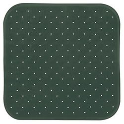 MSV Tappetino da doccia premium per vasca da bagno, antibatterico, antiscivolo, con ventose, verde scuro, profumato di rose, ca. 54 x 54 cm, lavabile a 60 °C