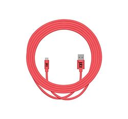 Juice Micro USB-kompatibel laddning och synkronisering, 3 m, rund kabel, korall