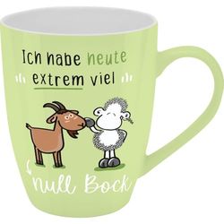 Kopp med motivtryck 'Jag har extremt mycket noll bock' idag med banderoll