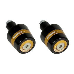 Par de contrapesos Accossato con inserto de color dorado para mancuernas con orificio interior Ø de 12 mm a 20 mm para Suzuki Gsx 1250 desde 2010 hasta 2016 (CC 1250)