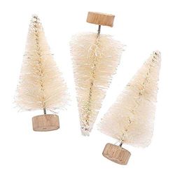 Set di 3 alberi di Natale bianchi 7 cm