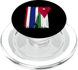 Tailandia Jordania Media Bandera Tailandés Raíces Jordanas PopSockets PopGrip para MagSafe