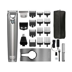 WAHL Washable Stainless Steel Multigroomer, recortadora de barba y barba incipiente para hombres, recortadora de nariz y orejas, set de cuidado masculino, totalmente lavable, sin cable