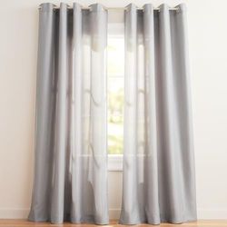 Exclusive Home Loha Linen Grommet Top Curtain Panel Pair, 54"x120", Dove Grey