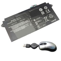 amsahr S7-05 Vervangende batterij voor Acer Travel Mate Aspire S7 Ultrabook 33 cm (13 inch) - Omvat Mini Optische muis zwart