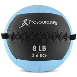 ProsourceFit mjuka medicinbollar, väggbollar och dynamiska övningar för hela kroppen, aqua 3,6 kg.
