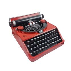TRABEATOGA Retro-Vintage-Blech, antikes Schreibmaschinen-Modell, Retro-Schreibmaschine, Ornament, manuelle Schreibmaschine, Sammelfigur, Foto-Requisite für Heimdekoration, 29 cm lang