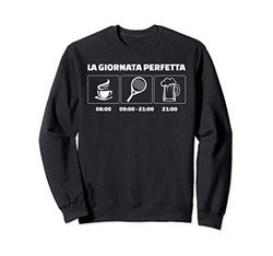 Padel Birra Divertente Paddle Tennis Regalo Uomo Donna Felpa