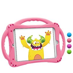 TopEsct Coque iPad Mini Enfant，Étui Antichoc pour iPad Mini 5/Mini 4/Mini 3/Mini 2/Mini 1(7.9 Pouces)，Protection Maximale, Très Résistante en Silicone(iPad Mini 5/4/3/2/1, Rose)