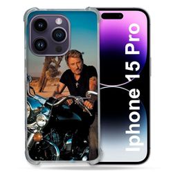 Cokitec Johnny Hallyday Moto - Cover rinforzata per iPhone 15 Pro (6.1)