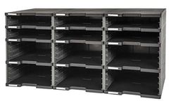 Exacompta - Ref. 385714D - 1 Moduloloc - Set met 12 vakken zonder laden Ecoblack - Muisgrijs