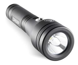 CRESSI Astra 1200 zaklamp, zwart, hoge helderheid, oplaadbare led-onderwaterlamp, 1200 lumen, waterdicht, IPX8, 100 m, uniseks, zwart en compact, voor duiken, vissen, aquatische verkenningen