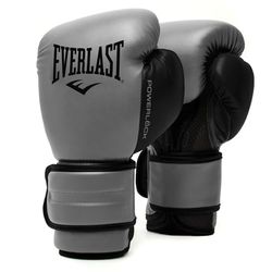 Everlast Powerlock 2R bokshandschoenen, carbon, voor bokszak en sparring, geavanceerde polssteun, viervoudig schuim, ergonomische handgreep, echte uitrusting