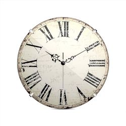 Mebus Wall Clock, Plastic Glass, Antique, 35 cm