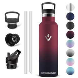 Vikaster Borracce sportive - Borraccia 750ml, Borraccia acciaio inox, Borracce Senza Perdite, Borraccia con Cannuccia, Borraccia Termiche Sportiva, Adulto, Scuola, Outdoor