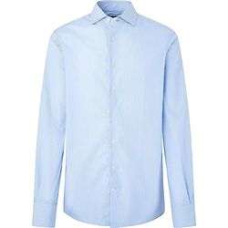Hackett London Magisch overhemd voor heren met popstrepen, Wit (wit/blauw), XXL