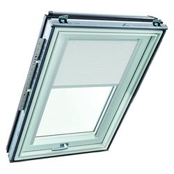 Roto ZFA Estor plegable original para ventanas de tejado Riel de guía, color plateado, para ventanas de techo serie Designo R6/R8, i8 y Classic K 64/84 con tamaño 054/118 | 05/11,