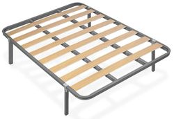 habithor - Somier de Láminas de Chopo con Estructura de Acero y Patas Incluidas | Medida: 120x200 cm | Altura 28 cm | Refuerzo Central | Fabricado en España
