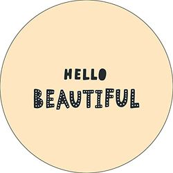 Bonateks, Round Digital Printed Mouse Pad, Non-Slip Base, for Office and Home, Diameter:22cm