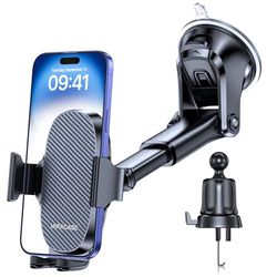 Miracase Soporte Universal para teléfono Celular de Grado Militar para Coche, Ultra Estable y Fuerte succión, Manos Libres