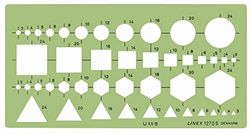 Linex 100414320 - Set di fustelle a forma di cerchio, quadrate, esagonali e triangoli