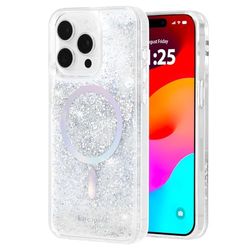 Kate Spade New York iPhone 15 Pro Max hoesje, compatibel met MagSafe - vloeibare glitter iriserend