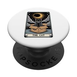Carta del Tarot Gato Místico en Caja Gato Divertido Gato PopSockets PopGrip Adhesivo