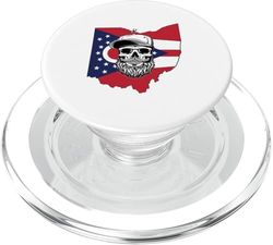 Ohio Bearded Skull Bold Graphic for Stylish Beard Owners PopSockets PopGrip para MagSafe