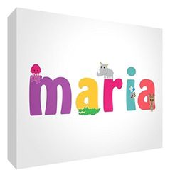 Little Helper LHV-MARIA-A7BLK-15IT Panneau décoratif pour Nouveau-né/baptême idée Cadeau, Design Personnalisable avec nom de Fille Maria, Multicolore, 7,4 x 10,5 x 2 cm