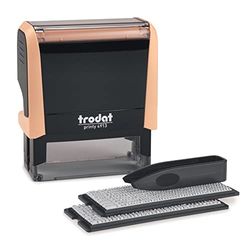 Trodat Printy 4913 - Sello autoentintable para escribir texto, 5 líneas, color negro, 58 x 22 mm
