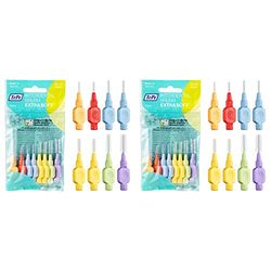 TePe Brossettes interdentaires Extra Soft - Nettoyage en douceur des espaces interdentaires - 1 x 8 brossettes de diamètres variés - Une couleur par diamètre (Lot de 2)