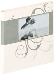 Walther Design Livre d’Or en Lin Blanc avec découpe, Romance de Mariage GB-134