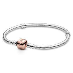 Pandora Icons Zilveren armband met 14-karaats rosévergulde sluiting, 21