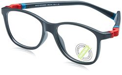 NANOVISTA Quest SC 3.0 bril, mat grijs/blauw/rood, 50 uniseks volwassenen, Matgrijs/blauw/rood