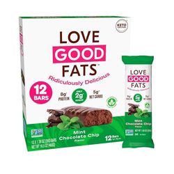 Love Good Fats Mint Chocolate Chip Snack Bar, 39 g