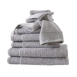 GC GAVENO CAVAILIA Extra Large Bath Sheet 500 gsm - 2 Pack Ringspun Cotton Towel For Bathroom - Highly Absorbent Towel Set - Washable Greek Towels - Grey - 80X170
