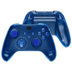 eXtremeRate Jasne Niebieski Full Set Housing Shell Case z Przyciskami dla Xbox Series X/S Controller, Custom Wymiana Side Rails Front Back Plate Cover dla Xbox Series S & Xbox Series X Controller
