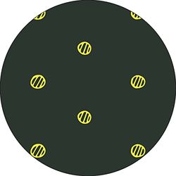 Bonateks, Ronde digitaal bedrukte muismat, antislip onderkant, voor kantoor en thuis, diameter: 22 cm